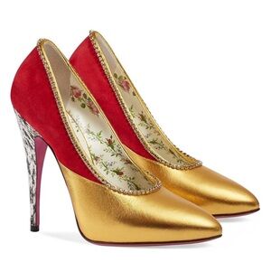 Gucci Elegant Gold and Red Women's New In Box